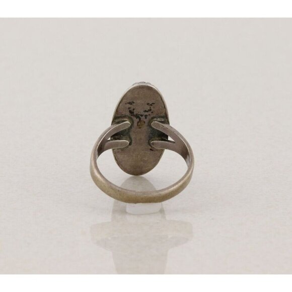 Sterling Silver Natured Gray and Red Moss Agate Ring Size 8 - Picture 7 of 8